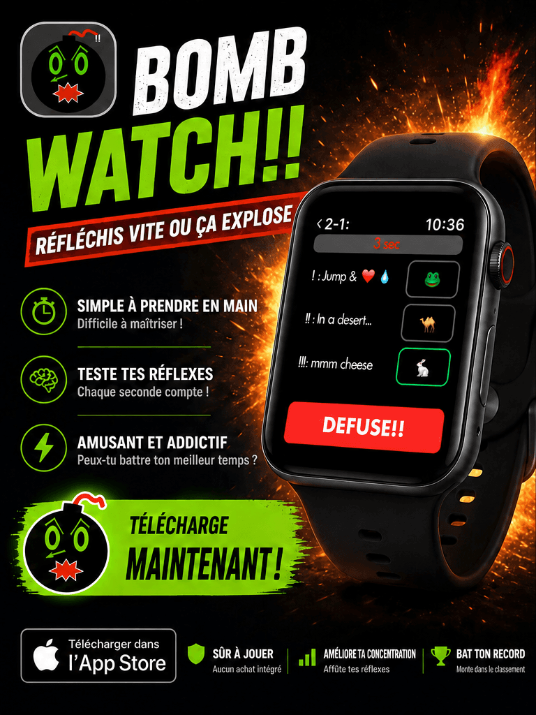 Bomb Watch!! – Réfléchis vite ou ça explose – Disponible sur l'App Store
